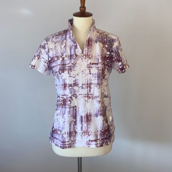 FORAY GOLF Tops - [FORAY GOLF] Purple/White Polo - Size Small